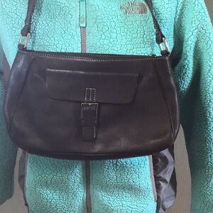 Dark brown Etienne Aigner leather shoulder bag